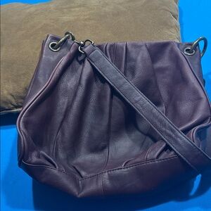 American Leather Co. Deep Plum Purple Shoulder Bag